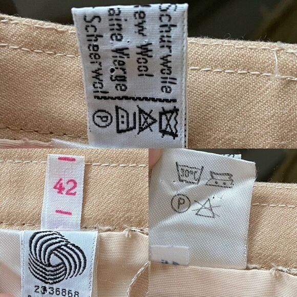 VINTAGE Wool Midi Skirt Camel 30 - Picture 4 of 4